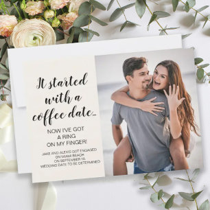 It Started With Engagement Photo Announcement