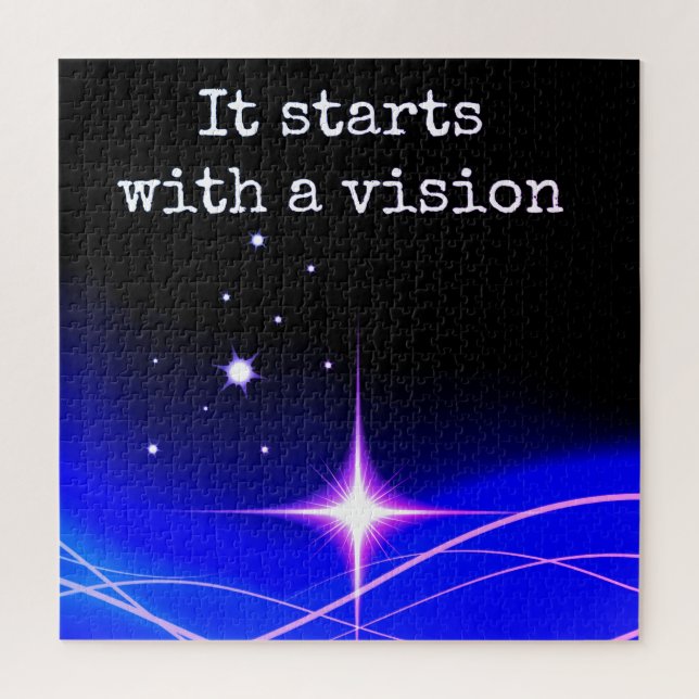 It Starts With A Vision Jigsaw Puzzle (Vertical)