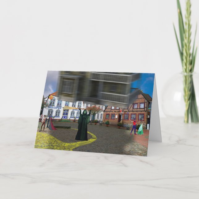 It Suddenly All Went Wrong for the Wicked Witch Holiday Card (Front)