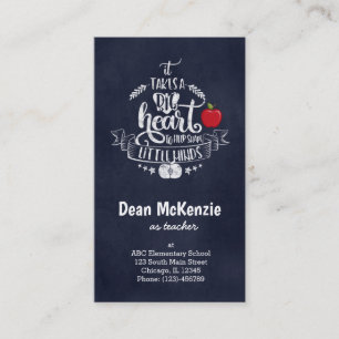 It takes a big heart business card