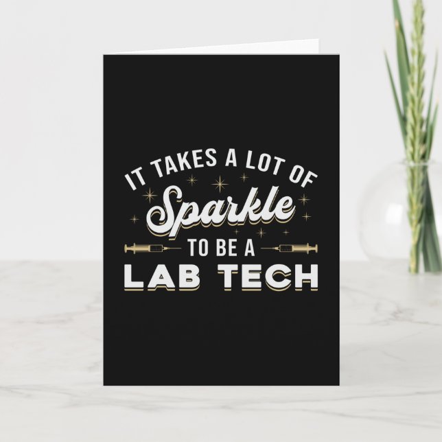 It Takes A Lot Of Sparkle Lab Tech Laboratory Gift Card (Front)