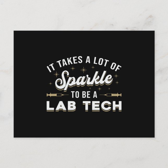 It Takes A Lot Of Sparkle Lab Tech Laboratory Gift Postcard (Front)