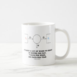 It Takes A Lot Of Work To Exist (Thermodynamics) Coffee Mug