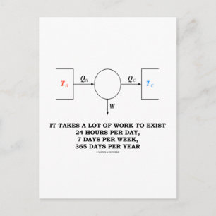 It Takes A Lot Of Work To Exist (Thermodynamics) Postcard