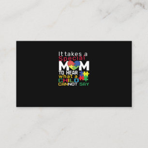 It Takes A Special Mom To Hear What A Child Can No Business Card