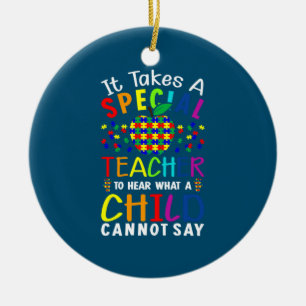It Takes A Special Teacher Ceramic Ornament