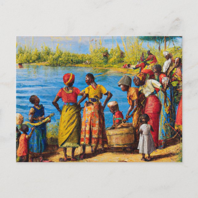 It Takes a Village AFRICAN Heritage Postcard (Front)