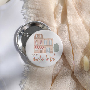 It Takes A Village Baby Shower Auntie To Be 2 Inch Round Button
