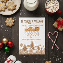 "it takes a village" baby shower invitation