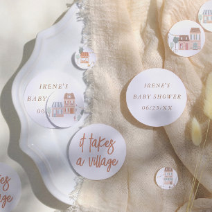 It Takes A Village Cute Gender Neutral Baby Shower Confetti