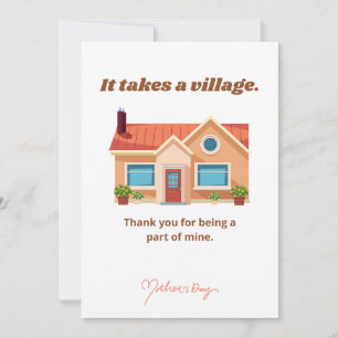 It Takes a Village,Happy Mother's Day Holiday Card