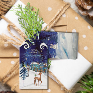 It Takes a Village: Ice Blue Winter Magic Gift Tag