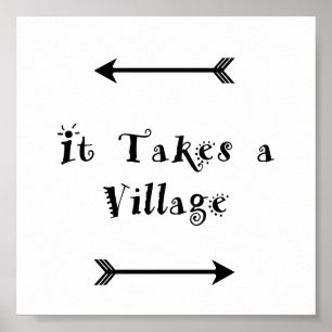 It takes a Village - Parenting Adoption Poster