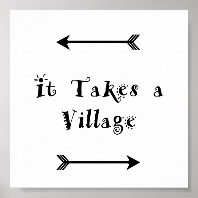 It takes a Village - Parenting Adoption Poster (Front)