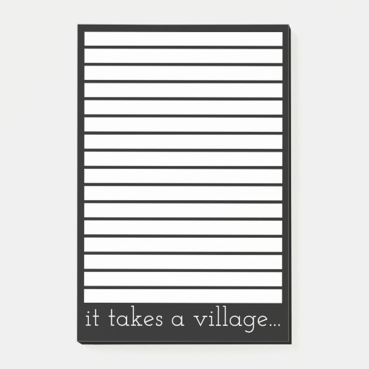 It Takes a Village Post-it Notes