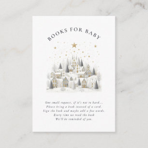 It Takes a Village Snowy Whimsical Baby Shower Enclosure Card