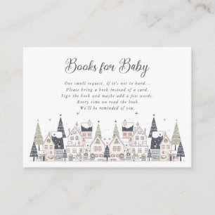 It Takes a Village Snowy Whimsical Baby Shower  Enclosure Card