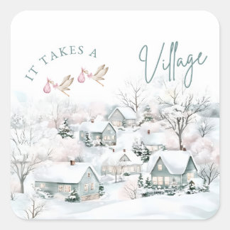 it takes a village stickers