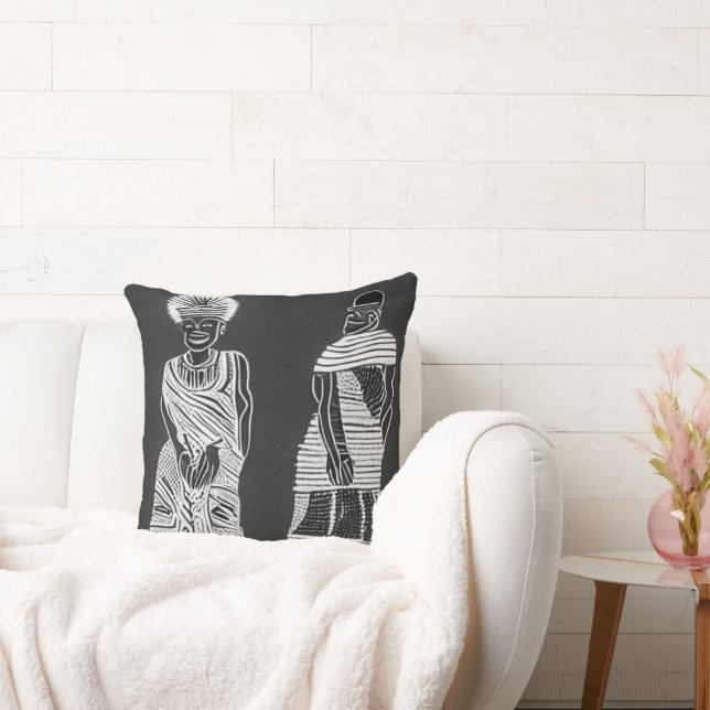 It Takes a Village Throw Pillow (Couch)