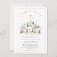 It Takes a Village Winter Baby Shower Photo 