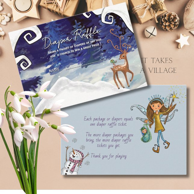 It Takes a Village Winter Fairy Baby Ruffle Card (It Takes a Village Winter Fairy Baby Ruffle Card)