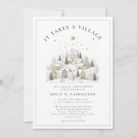 It Takes a Village Winter Photo Baby Shower 