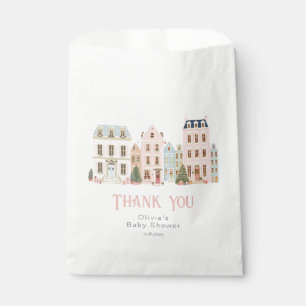 It takes a Village Winter Pink Snow Thank you Favour Bag