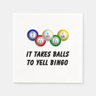 It Takes Balls To Yell Bingo Napkin