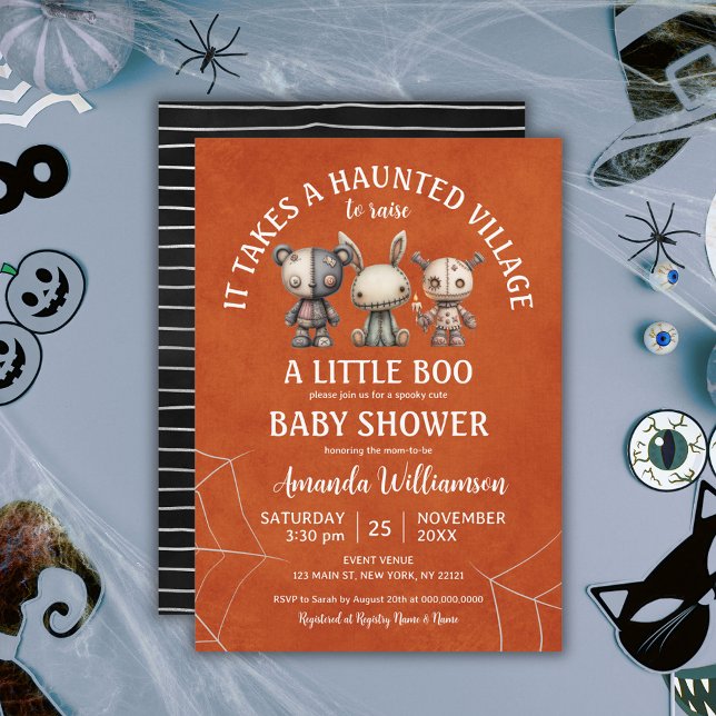It Takes Haunted Village Boo Halloween Baby Shower Invitation (It Takes Haunted Village Boo Halloween Baby Shower Invitation)
