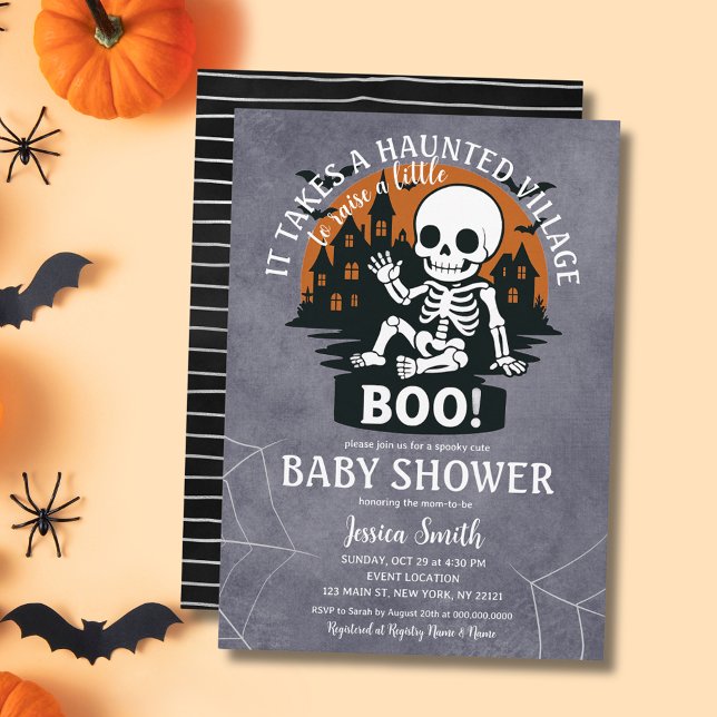 It Takes Haunted Village Boo Halloween Baby Shower Invitation (It Takes Haunted Village Boo Halloween Baby Shower Invitation
)