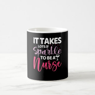 It takes lots of sparkle to be a nurse coffee mug