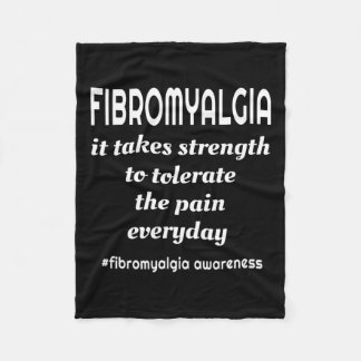 It Takes Strength Purple Fibro Awareness  Fleece Blanket