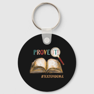 It Text Evidence Funny Test Day Gifts For Teachers Keychain