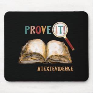 It Text Evidence Funny Test Day Gifts For Teachers Mouse Pad