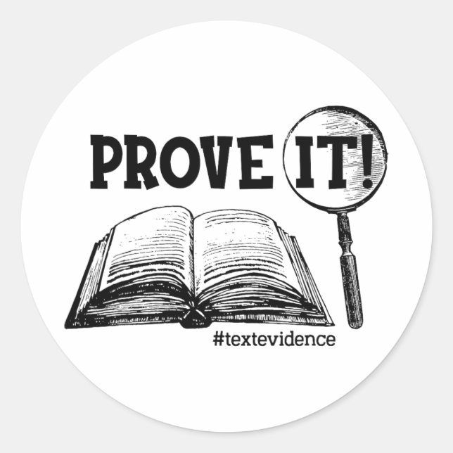 It Text Evidence Funny Testing Day Gifts For Teach Classic Round Sticker (Front)