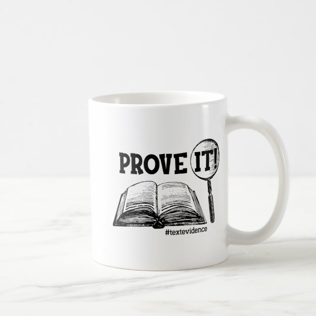 It Text Evidence Funny Testing Day Gifts For Teach Coffee Mug (Right)
