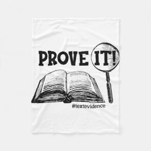 It Text Evidence Funny Testing Day Gifts For Teach Fleece Blanket