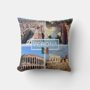 IT Verona - Arena Internally - Castelvecchio Bridg Throw Pillow