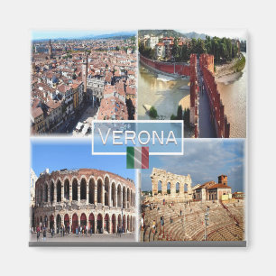 IT Verona - Arena Internally  Castelvecchio Bridge Magnet