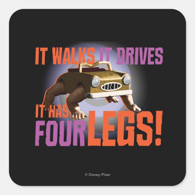 It Walks It Drives Square Sticker (Front)
