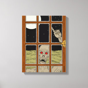 It Wants To Come In Horror Art Canvas Print