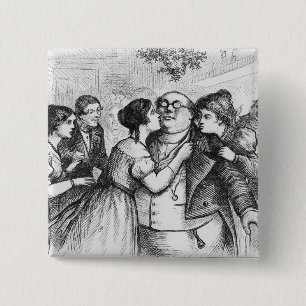 It was a pleasant thing to see Mr. Pickwick 2 Inch Square Button