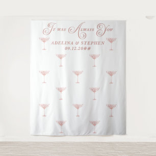 It Was Always You Script Quote Wedding Backdrop Tapestry