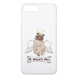 It Wasn't Me angel pug funny quote Case-Mate iPhone Case
