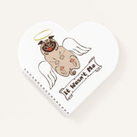 It Wasn't Me angel pug funny quote