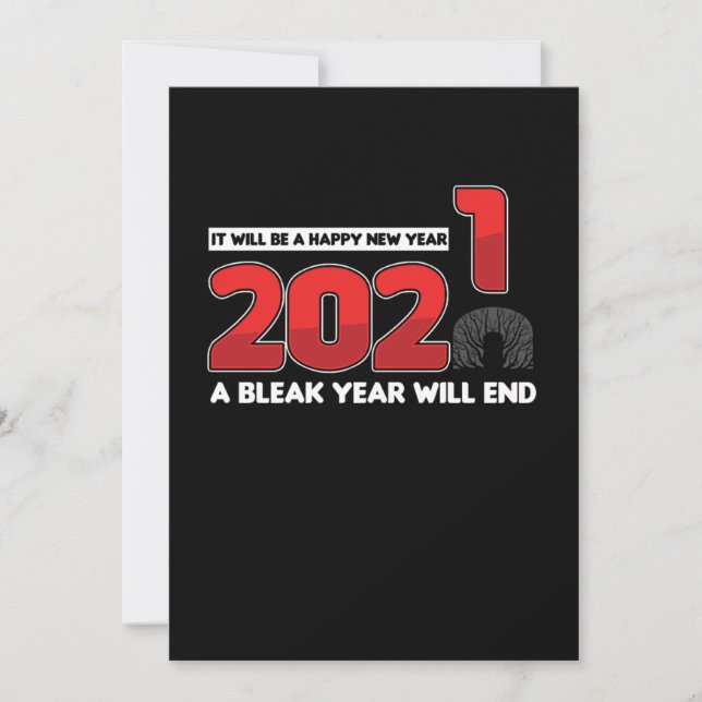 It Will Be Happy New Year 2021 Christmas Xmas Gift Invitation (Front)