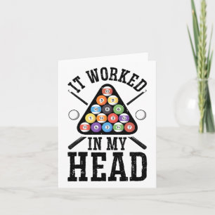 It Worked In My Head Funny Pool Billiards Player G Card