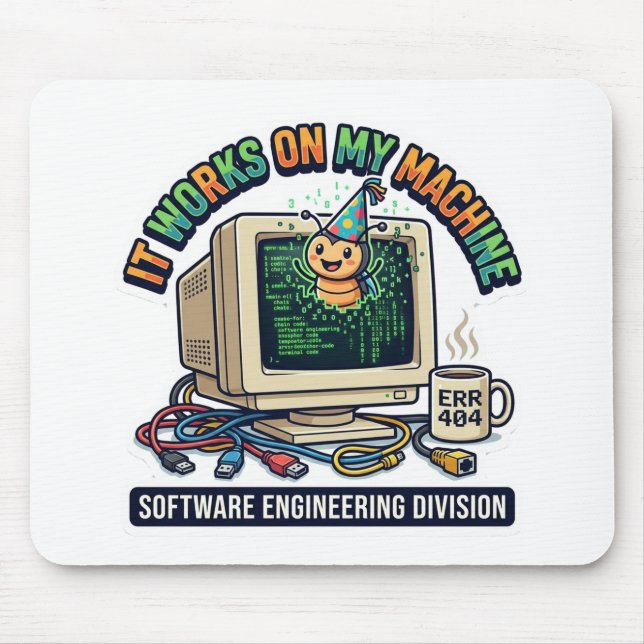 It Works On My Machine - Software Engineer Program Mouse Pad (Front)