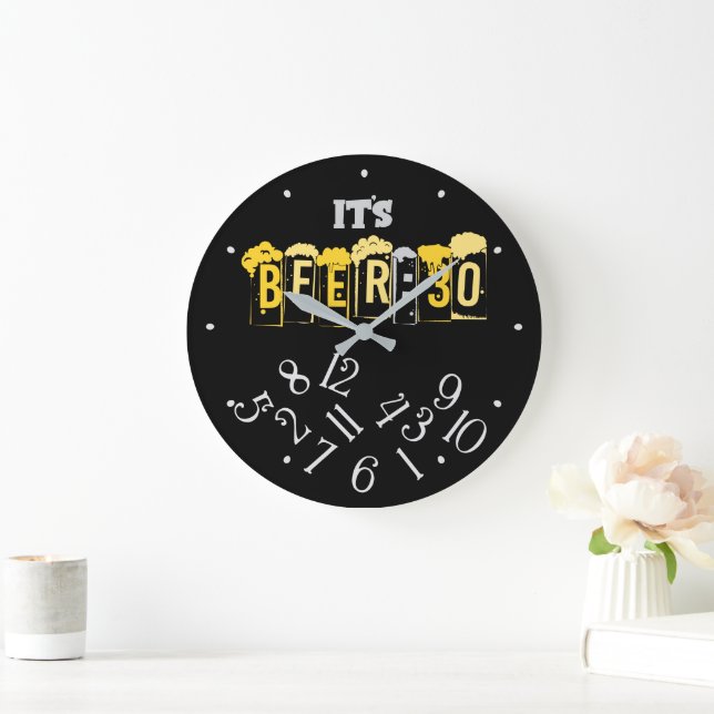 It'a Beer Thirty  Large Clock (Home)