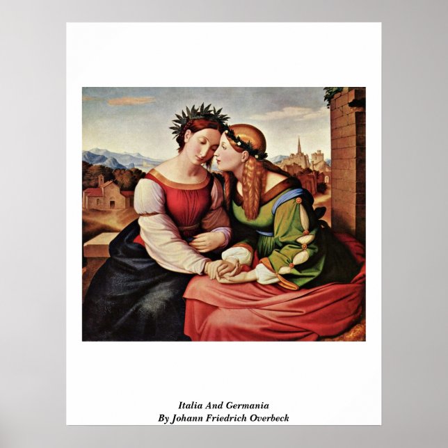 Italia And Germania By Johann Friedrich Overbeck Poster (Front)
